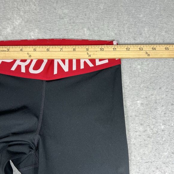Nike Pro Leggings Womens Small Black Compression Workout Training Pants Gym Mesh - Picture 4 of 10